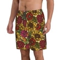 thumbnail image 1 of Uemuo Sunflower Pattern Men's Swim Trunks Hawaiian Beach Bathing Suit Swimsuits Beach Quick-Dry Shorts with Pockets-3X-Large, 1 of 9