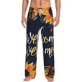 thumbnail image 1 of Uemuo Sunflower Welcome A Pattern Men's Wide Leg Palazzo Lounge Pants with Pockets Light Weight Loose Comfy Casual Pajama Pants-Large, 1 of 9