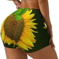thumbnail image 1 of Uemuo Sunflower3 Pattern Women Workout Impact Shorts Scrunch Butt Lifting Gym Shorts Seamless Booty Biker Shorts-Large, 1 of 8