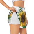 thumbnail image 1 of Uemuo Sunflowers (2) Pattern Women's Athletic Shorts High Waisted Running Shorts with Liner Pockets Gym Elastic Workout Shorts-Medium, 1 of 9
