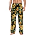 thumbnail image 1 of Uemuo Sunflowers And Bird Pattern Men's Wide Leg Palazzo Lounge Pants with Pockets Light Weight Loose Comfy Casual Pajama Pants-Medium, 1 of 9
