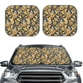 thumbnail image 1 of Uemuo Sunflowers Bee Printed 2 PCS Car Windshield Sun Shade, Auto Sun Heat and UV Rays Blocker, Foldable Automotive Front Window Sunshade Protector, 1 of 7