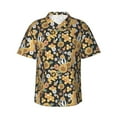 thumbnail image 1 of Uemuo Sunflowers Bee Printed Regular Fit Short Sleeve Casual Hawaiian Shirt for Men,Aloha shirt,Tropical shirt,Floral print shirt,Vacation Beach shirt-X-Large, 1 of 9