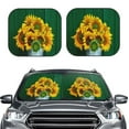 thumbnail image 1 of Uemuo Sunflowers in Bucket Printed 2 PCS Car Windshield Sun Shade, Auto Sun Heat and UV Rays Blocker, Foldable Automotive Front Window Sunshade Protector, 1 of 7