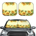 thumbnail image 1 of Uemuo Sunflowers On A Yellow Background Printed 2 PCS Car Windshield Sun Shade, Auto Sun Heat and UV Rays Blocker, Foldable Automotive Front Window Sunshade Protector, 1 of 7