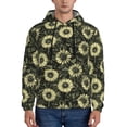 thumbnail image 1 of Uemuo Sunflowers Pattern Men's Hoodie - Casual Pullover Hoodie with Kangaroo Pocket, Stylish Hooded Sweatshirt for Everyday Wear-X-Large, 1 of 7