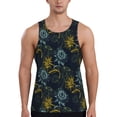 thumbnail image 1 of Uemuo Sunflowers Pattern Men's Muscle Shirts Sleeveless Dry Fit Gym Workout Tank Top Lightweight Sports Tank Top Beach Tank Top, Loose-fit Sleeveless Shirt-, 1 of 7