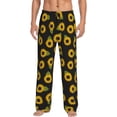 thumbnail image 1 of Uemuo Sunflowers Pattern Men's Wide Leg Palazzo Lounge Pants with Pockets Light Weight Loose Comfy Casual Pajama Pants-Large, 1 of 9