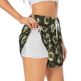 thumbnail image 1 of Uemuo Sunflowers Pattern Women's Athletic Shorts High Waisted Running Shorts with Liner Pockets Gym Elastic Workout Shorts-X-Large, 1 of 9