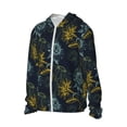 thumbnail image 1 of Uemuo Sunflowers Pattern Women's Full Zip UPF 50+ Sun Protection Hoodie Jacket Long Sleeve Sun Shirt Hiking Outdoor Performance with Pockets-Small, 1 of 9