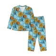 thumbnail image 1 of Uemuo Sunflowers Pattern Womens Pajama Sets,PJ Set for Women,Pajamas for Women Logo,Long Sleeve Pajama Set for Women,Soft Long Sleeve Top With Pants-Large, 1 of 9