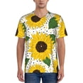 thumbnail image 1 of Uemuo Sunflowers Print Mens Polo Shirts Baseball T-shirt Performance Short Sleeve Golf Shirt Moisture Wicking Athletic Casual Collared T-Shirt-XX-Large, 1 of 7