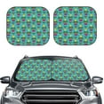 thumbnail image 1 of Uemuo Sunmmer Cat Printed 2 PCS Car Windshield Sun Shade, Auto Sun Heat and UV Rays Blocker, Foldable Automotive Front Window Sunshade Protector, 1 of 7