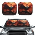 thumbnail image 1 of Uemuo Sunset Blossoms Phoenix Perch Printed 2 PCS Car Windshield Sun Shade, Auto Sun Heat and UV Rays Blocker, Foldable Automotive Front Window Sunshade Protector, 1 of 7