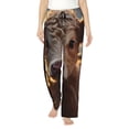 thumbnail image 1 of Uemuo Sunset Sunflower Small Cow Pattern Women's Wide Leg Palazzo Lounge Pants with Pockets Light Weight Loose Comfy Casual Pajama Pants-Large, 1 of 9
