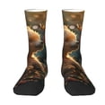 thumbnail image 1 of Uemuo Sunshine Butterfly Flower Bear Pattern Women's Crew Socks, Soft Durable Breathable Moisture-Wicking with Odor Control Cotton socks, 1 of 9