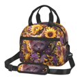 thumbnail image 1 of Uemuo Sunshine Cute Cat Sunflower Printed Lunch Bag Lunch Box Reusable Insulated Lunch Tote Bag, Leakproof Thermal Cooler Sack Food Handbags Case High Capacity, 1 of 5