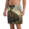 thumbnail image 1 of Uemuo Surreal Brain Tree Pattern Men's Swim Trunks Hawaiian Beach Bathing Suit Swimsuits Beach Quick-Dry Shorts with Pockets-Small, 1 of 9