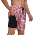 thumbnail image 1 of Uemuo Sweet Pattern Mens Swim Trunks Quick Dry Board Shorts with Mesh Lining, Stretch Beach Shorts Quick Dry No-Chafing Board Shorts-Large, 1 of 9