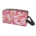 thumbnail image 1 of Uemuo Sweet Pattern Portable Toiletry Bags with Handle, Waterproof travel Make up Bags for Women, Large Capacity Travel Cosmetic Bags, 1 of 9