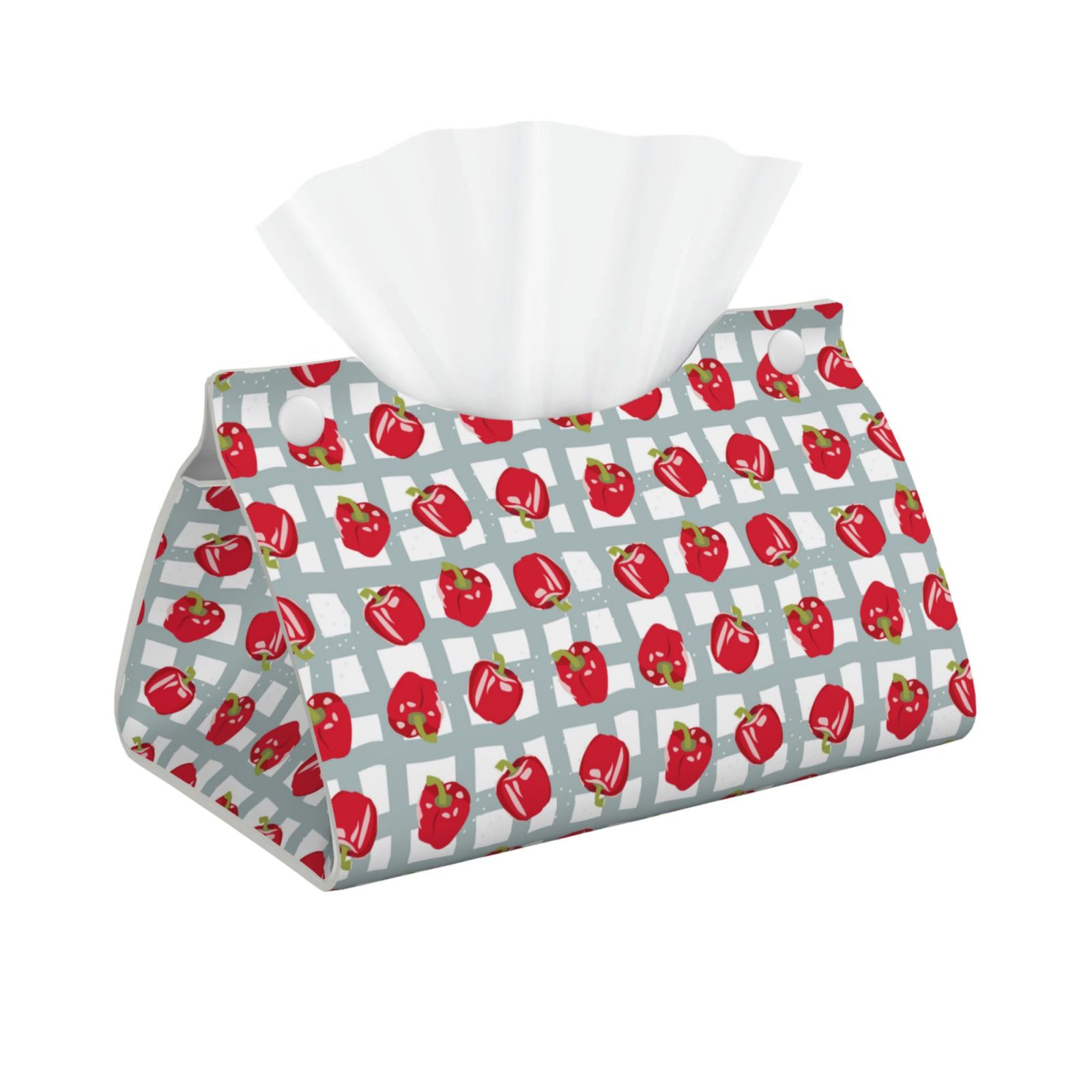 Uemuo Sweet Red Fruit Pattern Tissue Box Cover Holder, Triangle with ...