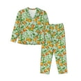thumbnail image 1 of Uemuo Tangerine Pattern Womens Pajama Sets,PJ Set for Women,Pajamas for Women Logo,Long Sleeve Pajama Set for Women,Soft Long Sleeve Top With Pants-X-Large, 1 of 9