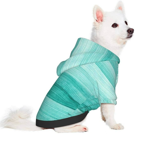 Uemuo Teal Turquoise for Winter Dog Hoodie Sweatshirts with Pockets Warm Dog Clothes for Small Dogs Chihuahua-X-Small