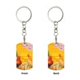thumbnail image 1 of Uemuo The Chicken Family Pattern Rectangular Metal Keychain - Durable, Stylish, and Personalized Key Ring for Men and Women,Engraved Keychain,Gift Slim Sturdy Keychain, 1 of 7