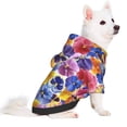 thumbnail image 1 of Uemuo The Garden Tricolor Pansy Flower for Winter Dog Hoodie Sweatshirts with Pockets Warm Dog Clothes for Small Dogs Chihuahua-Large, 1 of 8