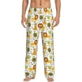 thumbnail image 1 of Uemuo Tiger Lion Pattern Men's Wide Leg Palazzo Lounge Pants with Pockets Light Weight Loose Comfy Casual Pajama Pants-Large, 1 of 9