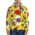 thumbnail image 1 of Uemuo Tiger Swallowtail On Flowers Pattern Men's Hoodie - Casual Pullover Hoodie with Kangaroo Pocket, Stylish Hooded Sweatshirt for Everyday Wear-XX-Large, 1 of 7