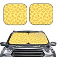 thumbnail image 1 of Uemuo Toast Printed 2 PCS Car Windshield Sun Shade, Auto Sun Heat and UV Rays Blocker, Foldable Automotive Front Window Sunshade Protector, 1 of 7