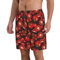 thumbnail image 1 of Uemuo Tomato Pattern Men's Swim Trunks Hawaiian Beach Bathing Suit Swimsuits Beach Quick-Dry Shorts with Pockets-, 1 of 9