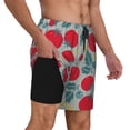 thumbnail image 1 of Uemuo Tomato Pattern Mens Swim Trunks Quick Dry Board Shorts with Mesh Lining, Stretch Beach Shorts Quick Dry No-Chafing Board Shorts-XX-Large, 1 of 9