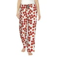 thumbnail image 1 of Uemuo Tomato Pattern Women's Wide Leg Palazzo Lounge Pants with Pockets Light Weight Loose Comfy Casual Pajama Pants-X-Large, 1 of 9