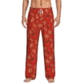 thumbnail image 1 of Uemuo Tomatoes Pattern Men's Wide Leg Palazzo Lounge Pants with Pockets Light Weight Loose Comfy Casual Pajama Pants-Large, 1 of 9