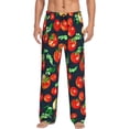 thumbnail image 1 of Uemuo Tomatoes Pattern Men's Wide Leg Palazzo Lounge Pants with Pockets Light Weight Loose Comfy Casual Pajama Pants-Medium, 1 of 9