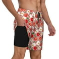 thumbnail image 1 of Uemuo Tomatoes Pattern Mens Swim Trunks Quick Dry Board Shorts with Mesh Lining, Stretch Beach Shorts Quick Dry No-Chafing Board Shorts-Large, 1 of 9