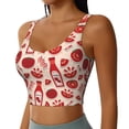 thumbnail image 1 of Uemuo Tomatoes Pattern Women's Sports Bra - High Impact Support, Breathable, and Comfortable Athletic Bra for Running, Yoga, and Workouts, 1 of 9