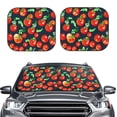 thumbnail image 1 of Uemuo Tomatoes Printed 2 PCS Car Windshield Sun Shade, Auto Sun Heat and UV Rays Blocker, Foldable Automotive Front Window Sunshade Protector, 1 of 7