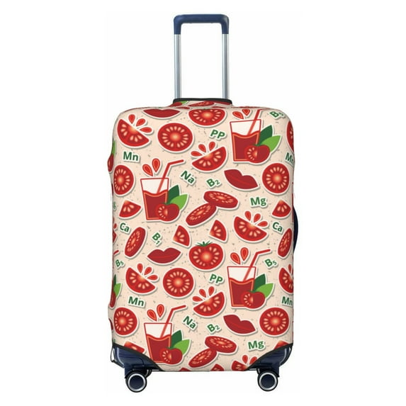 Uemuo Tomatoes Printed Washable Luggage Cover - Fashion Suitcase Protector Fits 18-32 Inch Luggage -Large