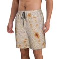 thumbnail image 1 of Uemuo Tortilla Pattern Men's Swim Trunks Hawaiian Beach Bathing Suit Swimsuits Beach Quick-Dry Shorts with Pockets-Large, 1 of 9