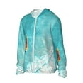 thumbnail image 1 of Uemuo Tranquil Ocean Canoe Journey Pattern Women's Full Zip UPF 50+ Sun Protection Hoodie Jacket Long Sleeve Sun Shirt Hiking Outdoor Performance with Pockets-Small, 1 of 9