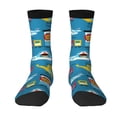 thumbnail image 1 of Uemuo Transportations With Cute Animals Pattern Women's Crew Socks, Soft Durable Breathable Moisture-Wicking with Odor Control Cotton socks, 1 of 9