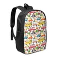 thumbnail image 1 of Uemuo Transports with Animals Printed Durable 17-inch Student Backpack - Lightweight, Waterproof, Adjustable Straps, Ideal for School, Work, Travel, 1 of 5