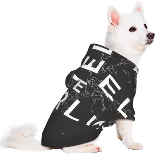 Uemuo Travel The World1 for Winter Dog Hoodie Sweatshirts with Pockets Warm Dog Clothes for Small Dogs Chihuahua-Medium