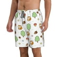 thumbnail image 1 of Uemuo Tree Squirrel Pattern Men's Swim Trunks Hawaiian Beach Bathing Suit Swimsuits Beach Quick-Dry Shorts with Pockets-Large, 1 of 9