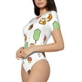 thumbnail image 1 of Uemuo Tree Squirrel Pattern Women's One Piece Short Sleeve Swimsuit Rash Guard Surfing Modest Quick-drying Swimsuit Beach Essentials-Small, 1 of 9