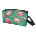 thumbnail image 1 of Uemuo Tropical Flamingo Pattern Portable Toiletry Bags with Handle, Waterproof travel Make up Bags for Women, Large Capacity Travel Cosmetic Bags, 1 of 9