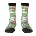 thumbnail image 1 of Uemuo Tropical Flamingo Pattern Women's Crew Socks, Soft Durable Breathable Moisture-Wicking with Odor Control Cotton socks, 1 of 9